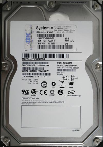 Datenwiederherstellung SAS Festplatte (IBM, Lenovo, DELL)