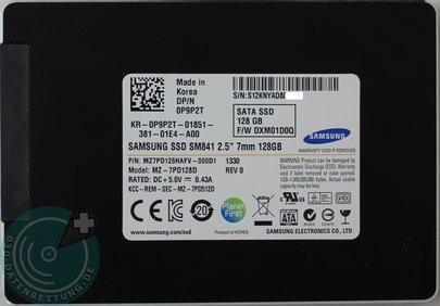 Samsung 840 SSD reparieren